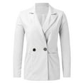thumbnail image 4 of outfmvch blazer jackets for women casual pocket office blazer draped front cardigan jacket work suit womens tops fall tops for women white, 4 of 5