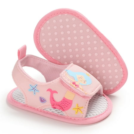 

Binpure Baby Girls Canvas Sandals Toddler Anti-Slip Sole Shoes for Summer