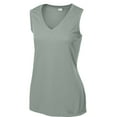 thumbnail image 5 of Sport-Tek Ladies Sleeveless PosiCharge Competitor V Neck Tee-2XL (Silver), 5 of 6