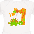 thumbnail image 4 of Inktastic Happy Dinosaur First Birthday-green Boys or Girls Long Sleeve Baby Bodysuit, 4 of 5