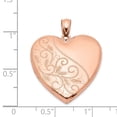 thumbnail image 3 of Sterling Silver Rose Gold-plated 24mm Scrolled Heart Family Locket, 3 of 3