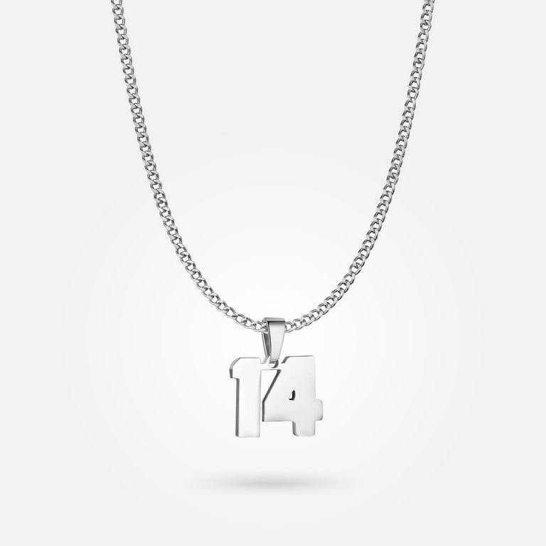 Custom Jersey Number Pendant With Chain Necklace Walmart