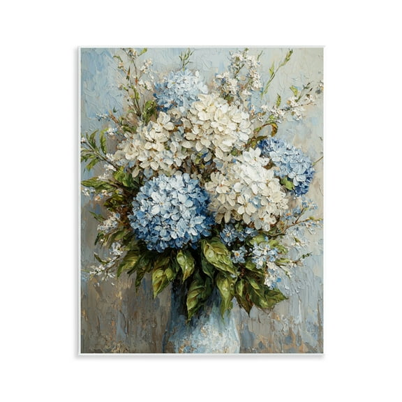 Stupell Industries Muted Classic Hydrangeas Floral Painting Unframed Art Print Wall Art, 11 x 14