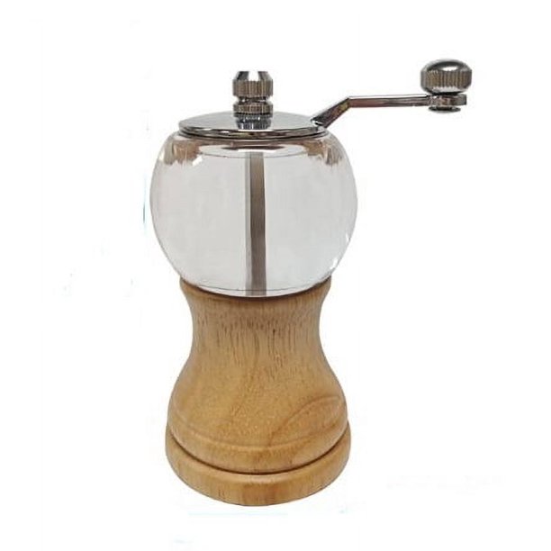 Molinillo de madera con núcleo de cerámica, molinillo de sal y pimienta manual, base para molinillo de pimienta manual, herramienta de cocina multiusos