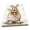 thumbnail image 3 of 12x18 inch Paintings For Children'S Room Decor Lovely Rabbit Eating Carrots,Room Decor Children'S Room Accessory,Exquisite Rabbit Eating Carrots Retro Style Painting Canvas,For Bedroom,Cafes, 3 of 6