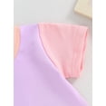 thumbnail image 6 of Hirigin Toddler Baby Girl Summer Clothes 6 9 12 18 Months 2T 3T Cotton Outfits Short Sleeve Contrast T-Shirts Tops Shorts Sets, 6 of 8