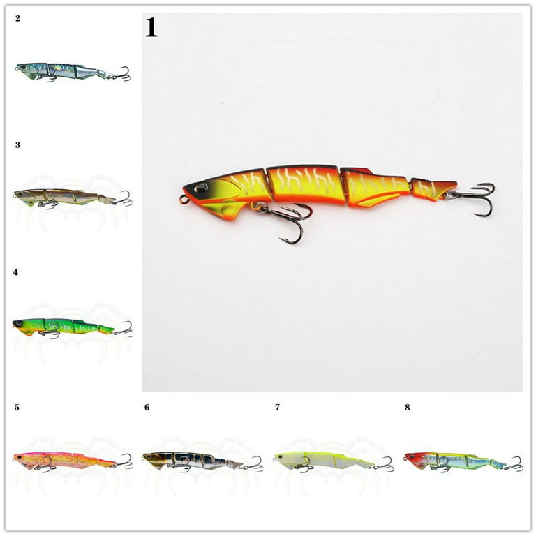 1Pcs Quality Professional Luya Accessories Fishing Tackle Fish Supplies  Minnow Baits Swim Bait Floating Swimbait Multi Jointed Lure 6 