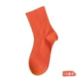 thumbnail image 1 of Granjero Gordo 10 pares de calcetines de trabajo finos, suaves, cómodos y transpirables de algodón con cuello redondo por encima del tobillo, color naranja, 1 of 5