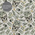 thumbnail image 3 of Rateoe Skull with Cash Shower Curtain - Fancy Bathroom Shower Curtain Sets - Waterproof Shower Curtain with Hooks with 12 Plastic Hooks 72x72 Inches, 3 of 5
