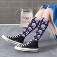 thumbnail image 5 of Naloa flower Skull rose Thigh High Socks Extra Long Stretchy Sock Women Over Knee High Opaque Stocking Daily Wear, 5 of 6