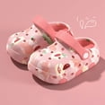 thumbnail image 2 of CAUYDY Kids Toddler Clogs Boys Girls Dinosaur Slip on Slides Sandals Summer Beach Pool Outdoor Water Shoes Shower Slippers Garden Clogs(L101-Pink,12.5), 2 of 4
