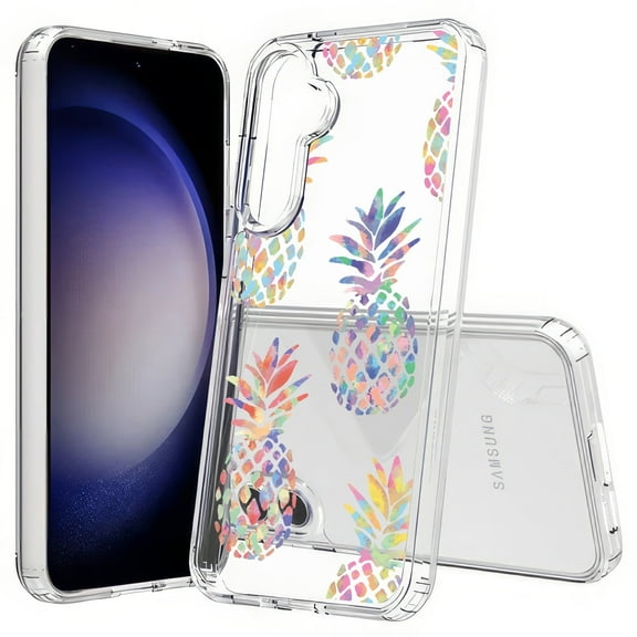 TalkingCase Slim Fit Phone Case Compatible for Samsung Galaxy S25(Not S25 Plus/Ultra), Color Pineapple Print, Lightweight,Flexible, USA Print
