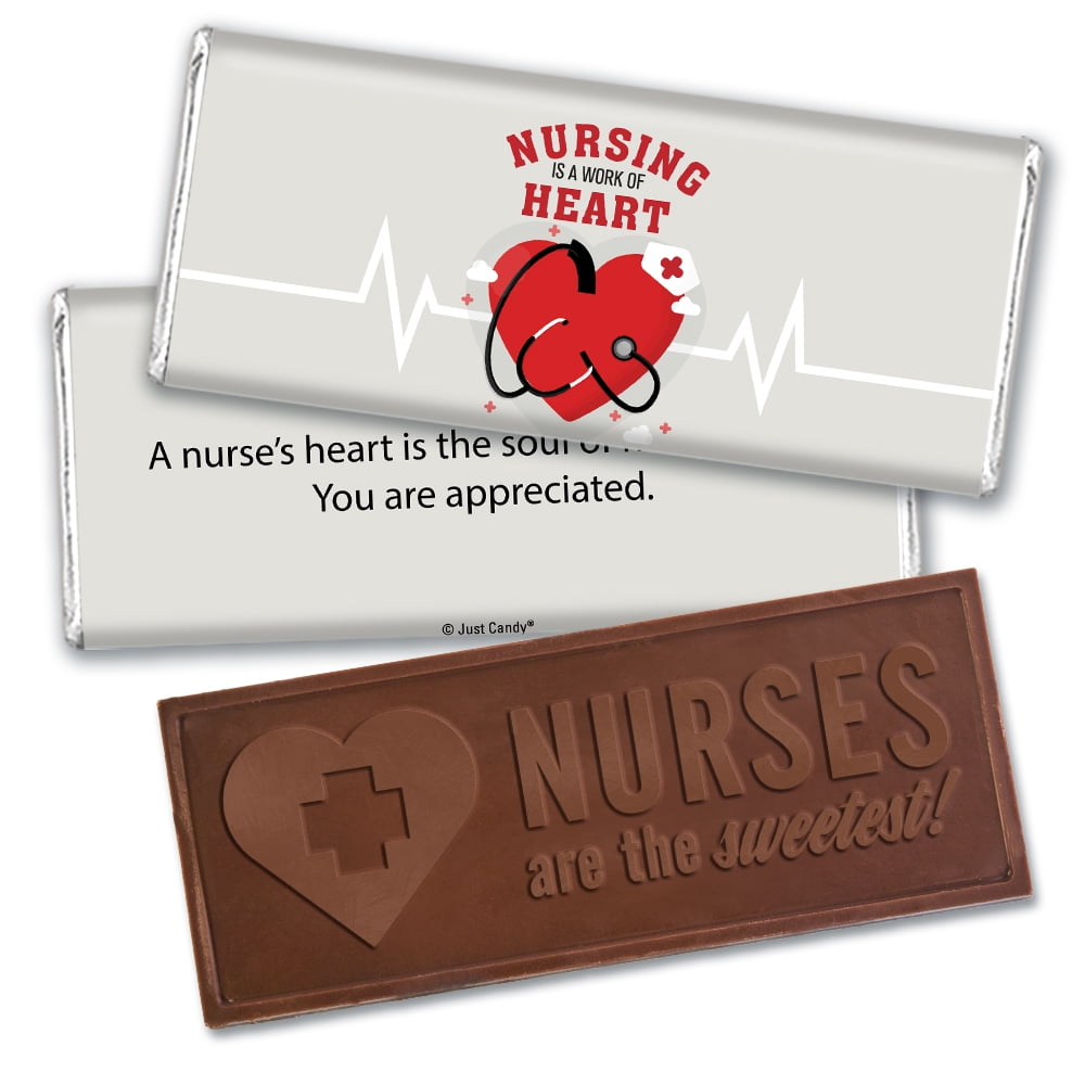 Nurse Appreciation Week Gifts Embossed Chocolate "Nurses are the