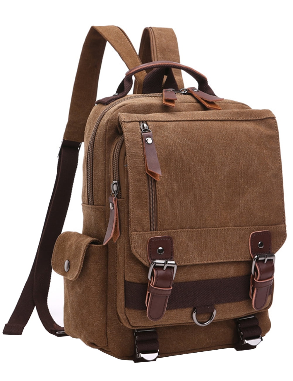 S-ZONE Sling Canvas Cross Body 13-inch Laptop Messenger Bag Shoulder Backpack 