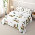 thumbnail image 3 of Erosebridal Watercolor Wildlife Quilt Full for Boys Girls, Forest Animal Print Full Bedspread Sets, 3pcs, 3 of 7