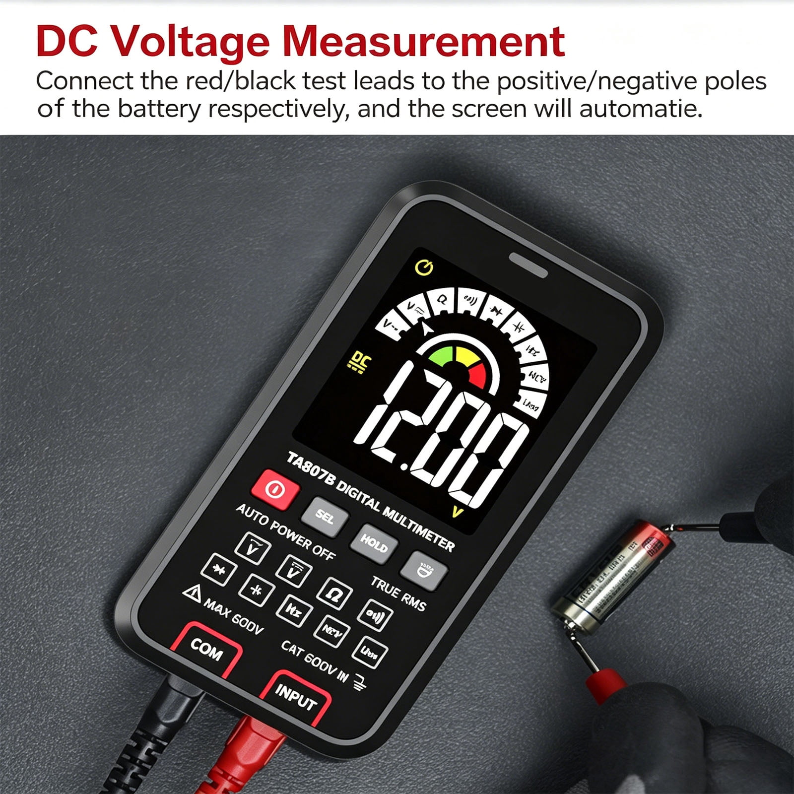 Compact Digital Multimeter With Sturdy ABS Case Electrical Meter Ideal For Household Circuit Testing And Repairs