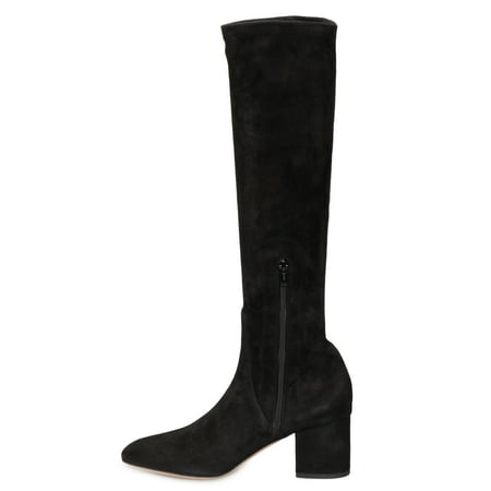 

Valentino Knee-High Suede Boots in Black