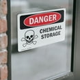 thumbnail image 4 of (2 Pack) Chemical Storage OSHA Danger Sign 18 Inch X 12 Inch Vinyl Label Decal Sticker Weather Resistant, UV Protected for Workplace, Business, and Construction Site, Made in the USA, 4 of 7