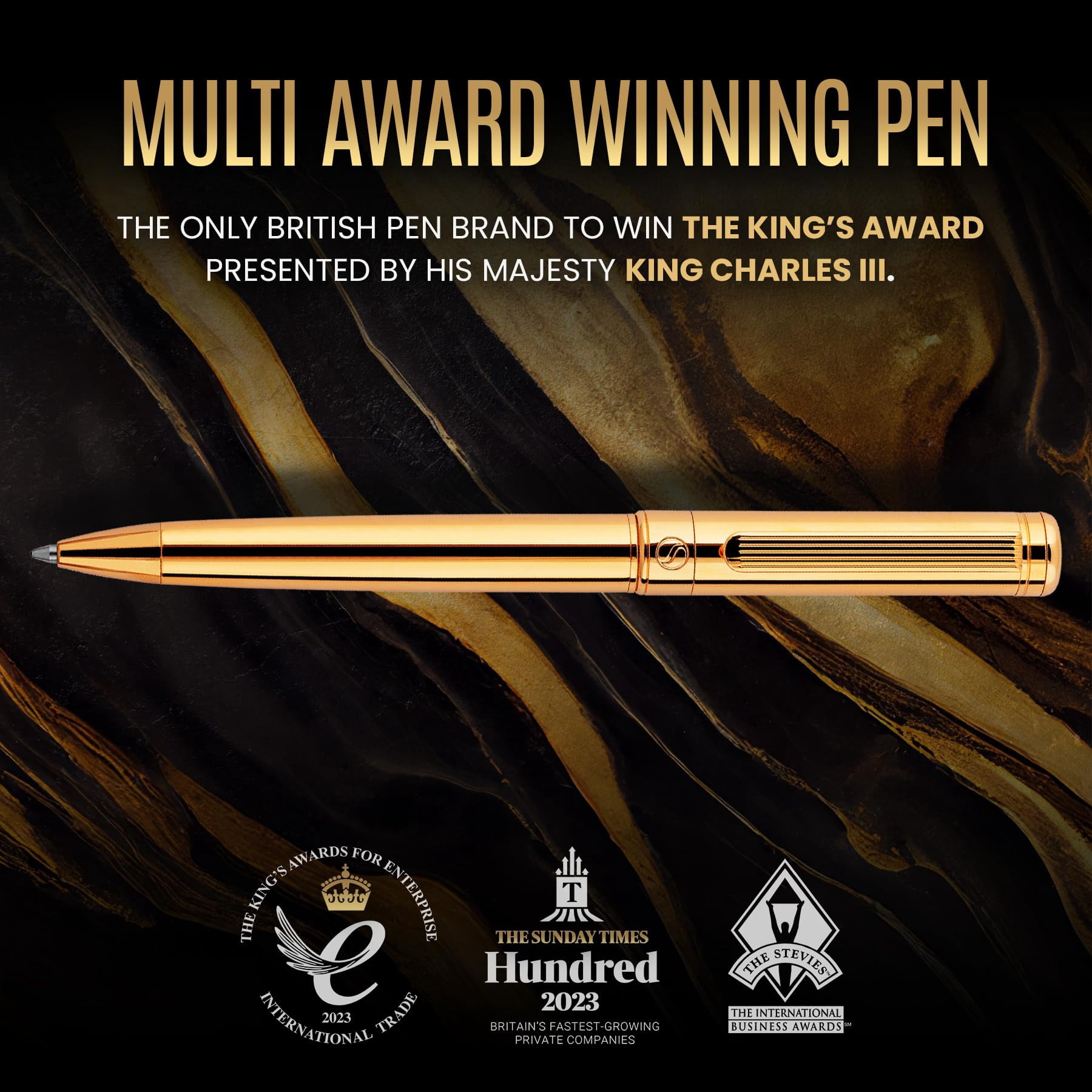 Ballpoint Pen - Stunning Luxury  Real Schmidt Black Refill Ball Gift Set For Men & Women Professional Executive Office Nice Fancy Designer Pens