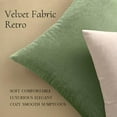 thumbnail image 5 of Pack of 2 Sage Green Pillow Covers 20x20 Inch Decorative Velvet Throw Pillow Covers Modern Soft Couch Throw Pillows Farmhouse Home Decor for Spring Sofa Bedroom Living Room, 5 of 7