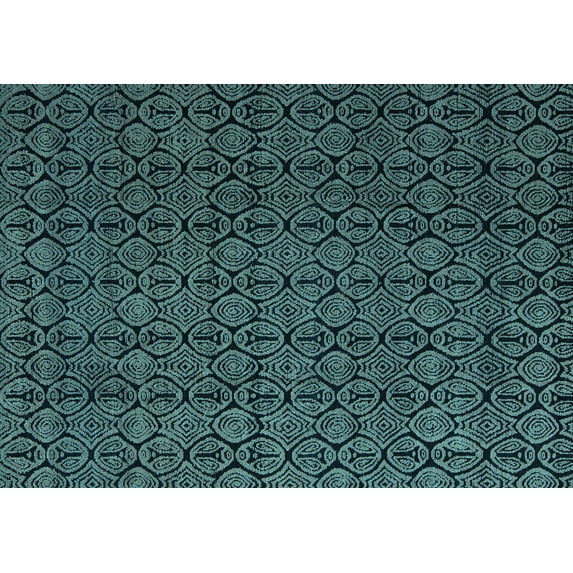 Ahgly Company Indoor Rectangle Abstract Light Blue Modern Area Rugs, 2' x 5'