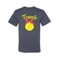 thumbnail image 2 of Wild Bobby, Tennis Mom Cute Bow Ribbon Tennis Ball, Mother's Day, Men Graphic T-Shirt, Vintage Heather Blue, 3XL, 2 of 3