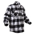 thumbnail image 2 of Rothco Extra Heavyweight Buffalo Plaid Flannel Shirt, White Plaid, M, 2 of 7