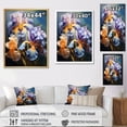 thumbnail image 4 of Designart "violet Yellow Iridescent Irises I" Floral Floater Framed Canvas Art Print, 4 of 7