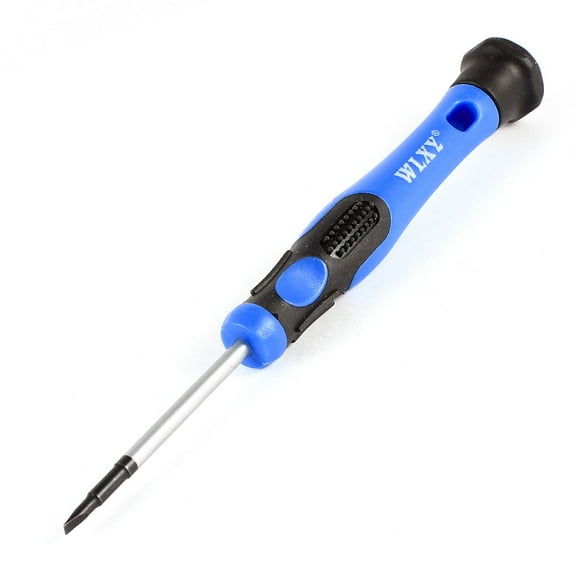 Unique Bargains Blue Plastic Nonslip Handgrip Long 2.5mm Wide Slotted Screwdriver 6" Long