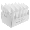 thumbnail image 1 of GOOHOCHY 1 Juego de conos de confeti de boda Diy, soporte de flores de cono de papel en blanco para fiesta con bandeja, 1 of 7