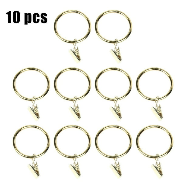 10 Pack 35mm Pole Curtain Clip Rings Rod Voile Net Rings Hooks With