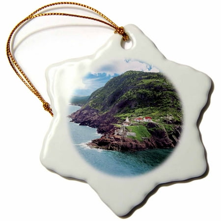 3dRose St. Johns, Newfoundland, Fort Amherst -CN05 MGL0005 - Miva Stock - Snowflake Ornament, 3-inch