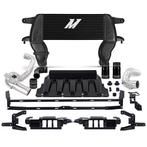 High-mount Intercooler Kit  2021  Ford Bronco 2.3L  Black Core  Polished Pipes