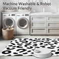 thumbnail image 5 of ODIKA 6' Machine Washable Non-Slip Area Rug, Vintage Retro Abstract Animal Inspired with Bold Spot Motifs High Traffic Rug, Black, 289649, 5 of 5