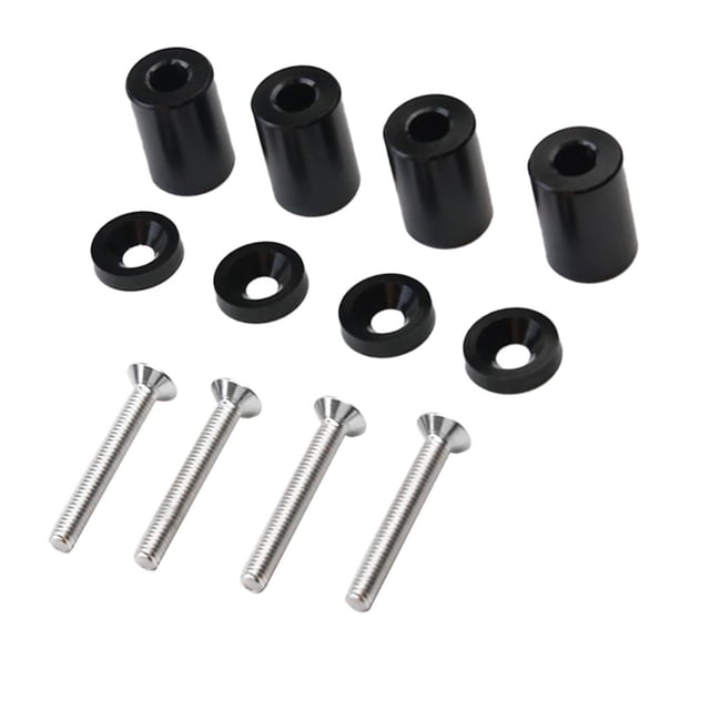Ruiboury Alloy Hood Vent Spacer Riser Kits For All Engine Motor Swap Black Black