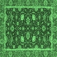 thumbnail image 1 of Ahgly Company Indoor Square Oriental Emerald Green Modern Area Rugs, 7' Square, 1 of 4