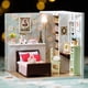 thumbnail image 4 of DIY Mini Dollhouse Muebles De En Miniatura 1 24 House Dormitorio Con Luces LED Regalos De Cumpleaños Para Mujeres Y Niñas Baoblaze Casa de muñecas en miniatura de bricolaje, 4 of 7