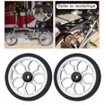 thumbnail image 3 of Bicicleta plegable de aleación de aluminio, rueda fácil, componentes de rueda fácil, piezas de reparación, rodillo de montaje de carga, accesorios tra Plata Sunnimix Bicicleta Plegable Easy Wheel, 3 of 8