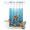 Orange Blue, variant on No Hook Shower Curtain, Funny Diving Giraffe Shower Curtains for Bathroom with See Through Top Window, Ocean Coastal Coral Fish Marine Life Waterproof & Washable Bath Curtain Long 72"x78"