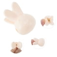 thumbnail image 3 of Unique Bargains 2Pcs Lightweight Rabbit-Shaped Toothbrush Covers for Travel Plastic Transparent White, 3 of 5