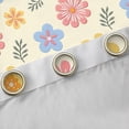 thumbnail image 4 of jejeloiu Cute Flower Daisy Curtains Pack of 2 (42x84 Each),Rustic Floral Curtains Blackout,Yellow Blue Pink Bedroom Curtains For Girls,Luxury Bedroom Decor, 4 of 6