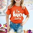 thumbnail image 2 of MEZZALL T-Shirt à Manches Courtes pour Fille, Col Rond, Été, Coupe Décontractée, Basique, Orange, 12-13 Ans, 2 of 4