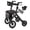 Black, variant on MAXWALK Rollator Walker for Tall Seniors, 12'' All Terrain Big Rubber Wheels, Adjustable Handle & Seat for 5.3-7 ft 24.25 lbs, Red