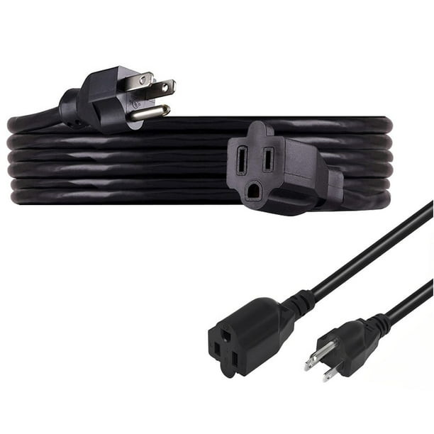 6Foot Extension Cord Indoor/Outdoor, 18AWG Three Prong Extension Cord