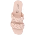 thumbnail image 4 of Journee Womens Kyaa Braided Strap Platform Sandals, 4 of 9