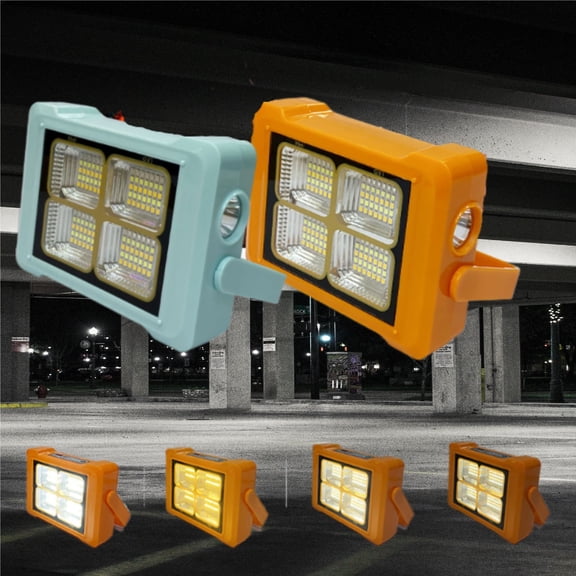 Msgweeeg Outdoor Solar Lights Hanging Solar Lights for Outside Garden Decor for Outside Portable Lamp Portable Work Lamp Solar Energy USBEmergency Charging Outdoor Rain Proof Camping Strong Light