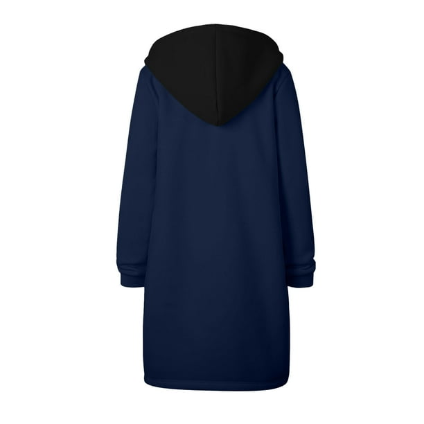 Knee length cheap fleece coat