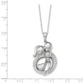thumbnail image 2 of Sterling Silver CZ Family of 3Gathering 18in. Necklace and Pendant, 2 of 7