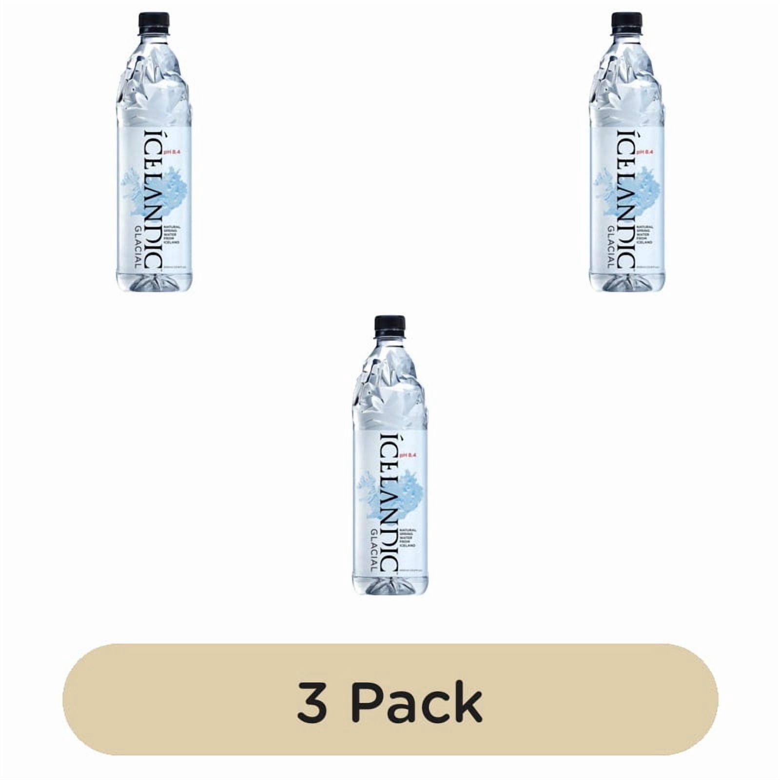 Icelandic Glacial Alkaline Mineral Water rPET Bottle 1L, British Import (Pack of 3)