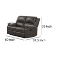 thumbnail image 6 of Lizzy Loveseat, Manual Reclining 60 Inch, Pillow Top Arms, Gray Leather, 6 of 7